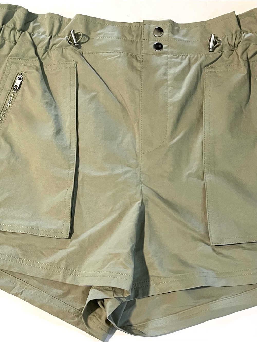 CALIA by Carrie Underwood Olive High-Waist Utility Shorts